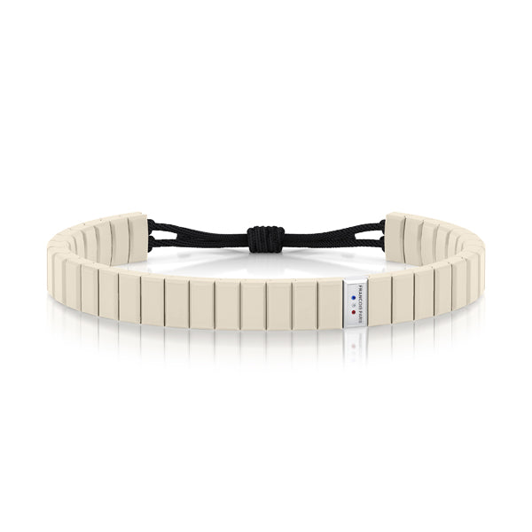 bracelet cordon diamant(s)  naturel(s) de mine extra blanc argent ceramique salted butter