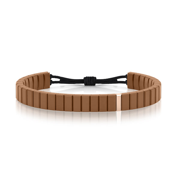 bracelet cordon diamant(s)  naturel(s) de mine extra blanc or rose ceramique salted butter