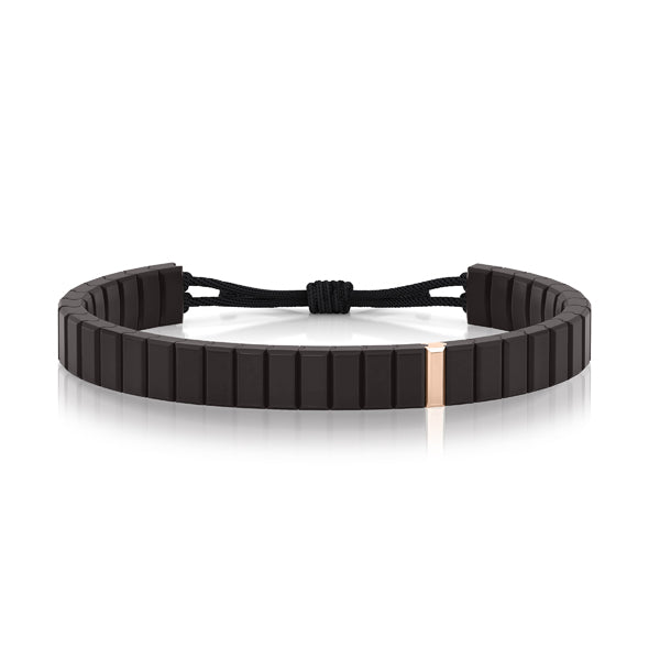 bracelet cordon diamant(s)  naturel(s) de mine extra blanc or rose ceramique salted butter