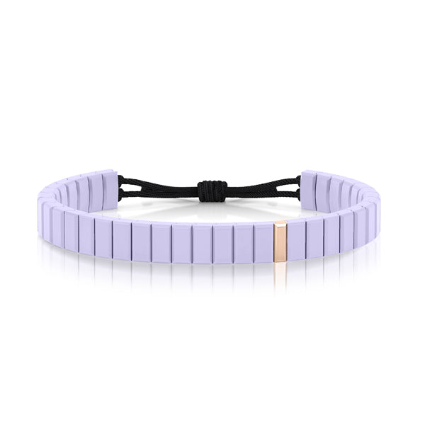 bracelet cordon diamant(s)  naturel(s) de mine extra blanc or rose ceramique salted butter