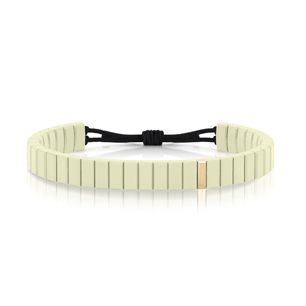 bracelet cordon diamant(s)  naturel(s) de mine extra blanc or jaune ceramique salted butter
