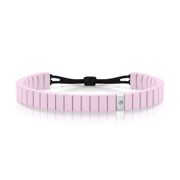 bracelet cordon diamant(s)  naturel(s) de mine extra blanc argent ceramique salted butter